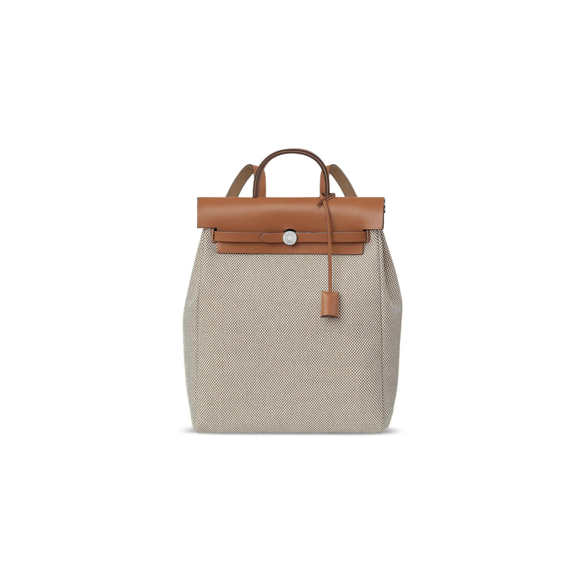 H**mes HERBAG A DOS ZIP BACKPACK CANVAS AND LEATHER H077782CKAB (38*29*11cm)